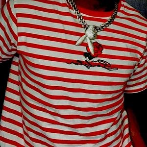 Red and White Strip Tee